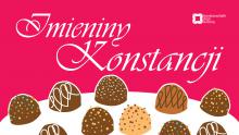 Grafika wektorowa. Plakat promujący wydarzenie "Imieniny Konstancji".